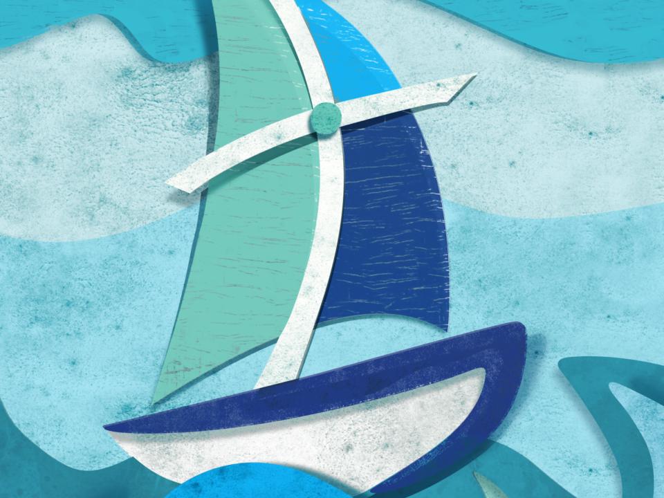 Heimosterkerze  "alle im selben Boot"