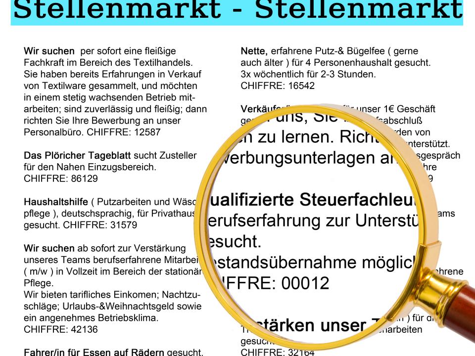 Wir suchen Sie....