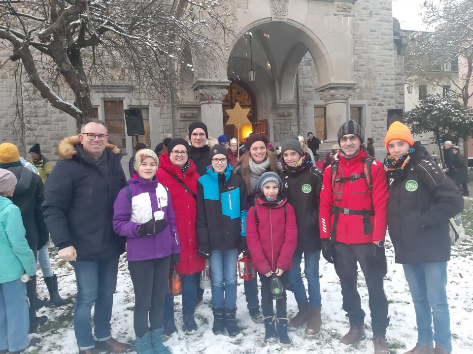 Abholung des Friedenslicht in Zürich