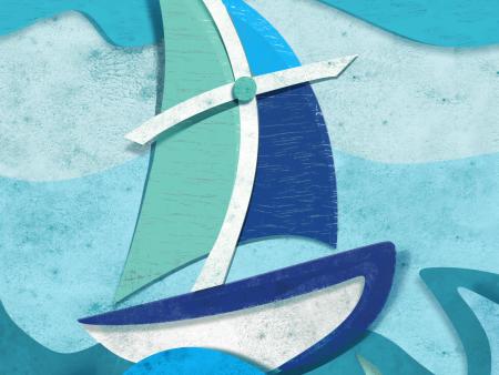 Heimosterkerze  "alle im selben Boot"